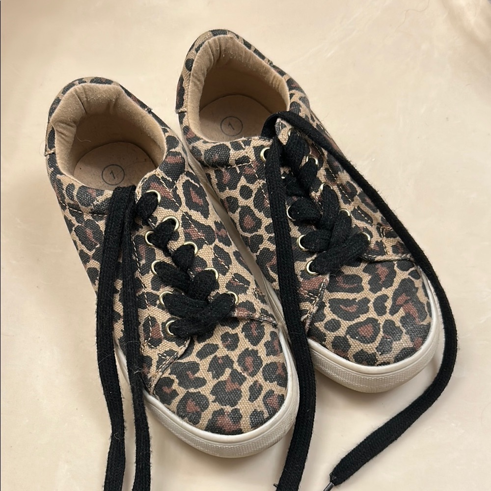 Cat & Jack Brown and Black Leopard Sneakers with Classic Style